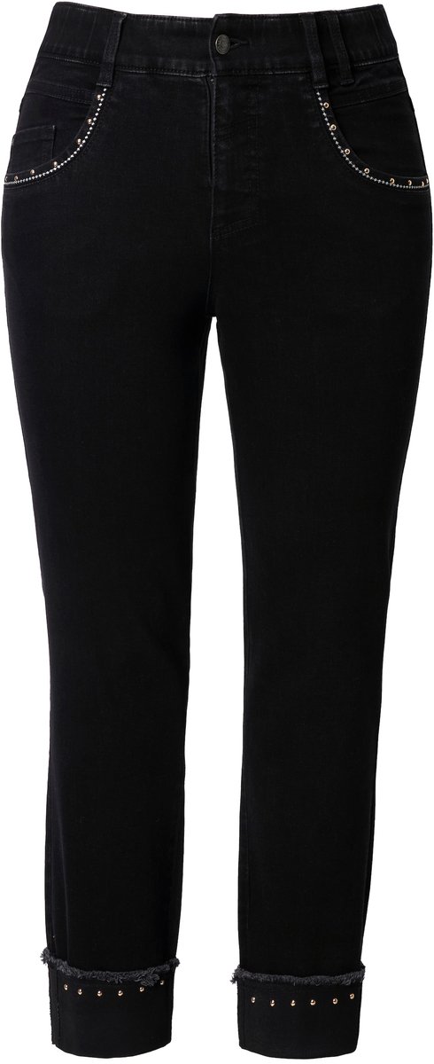 Laurasøn - Dames - Jeans slim fit - Zwart - Maat 46