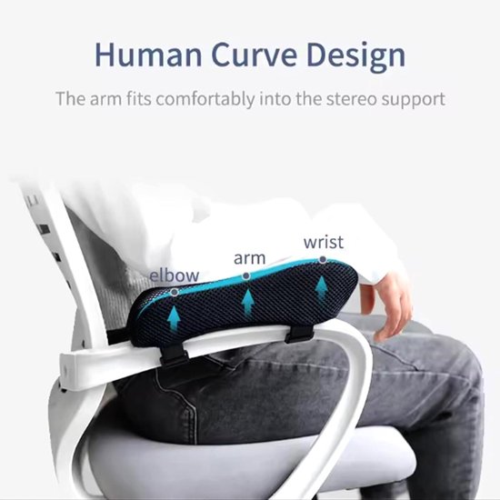 Allecto plus - Ergonomisch armleuning kussen voor bureaustoel, pc-stoel, gamingstoel met schuim padding van Allecto Plus — afbeelding 4