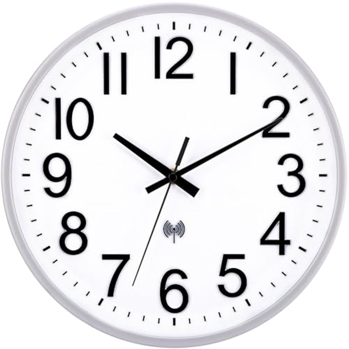 Radiogestuurde geruisloze wandklok 30 cm - Eenvoudig af te lezen voor thuis, kantoor en school