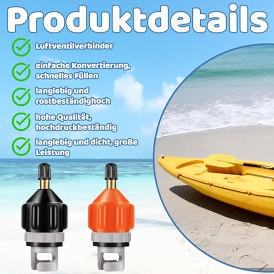 3 Stuks SUP Pompadapters voor Compressor - Klaar voor Watersport — afbeelding 4