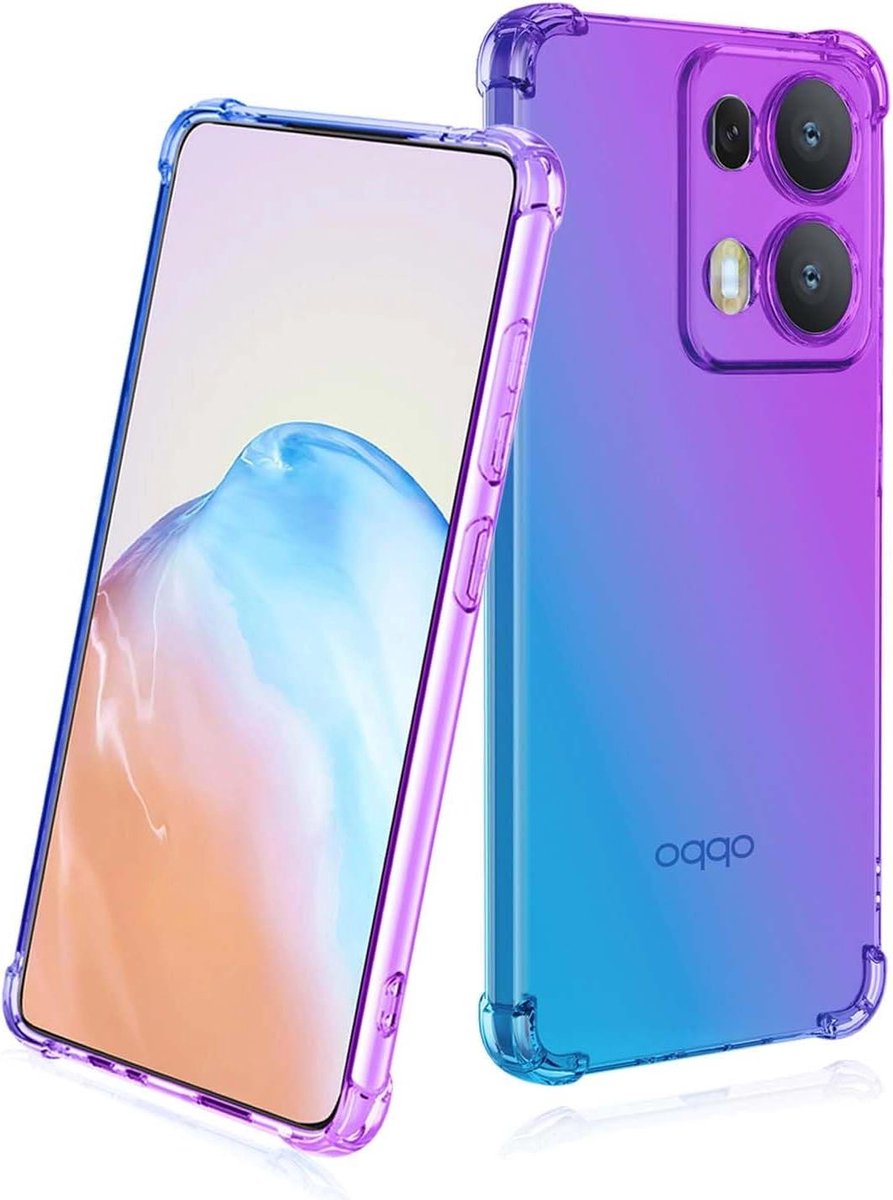 Allecto Plus - Transparant ultra dun siliconen hoesje voor Oppo Reno13 Pro 5G, schokbestendig en krasbestendig met kleurverloop