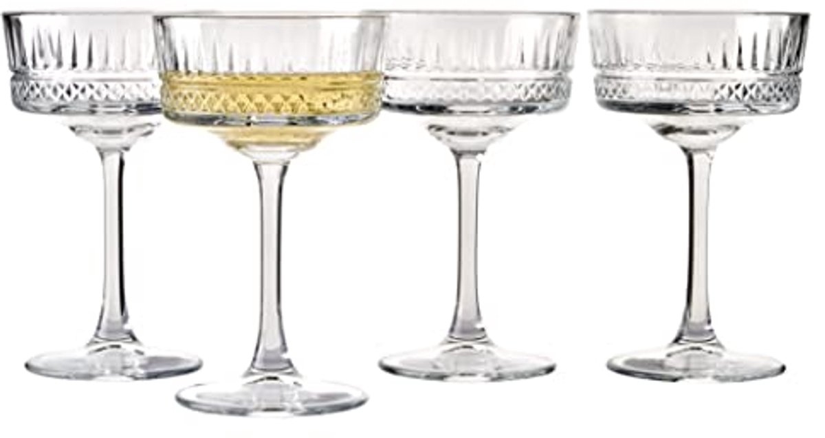 Champagnebekers 4-pack, Glas, Transparant, 26 cl