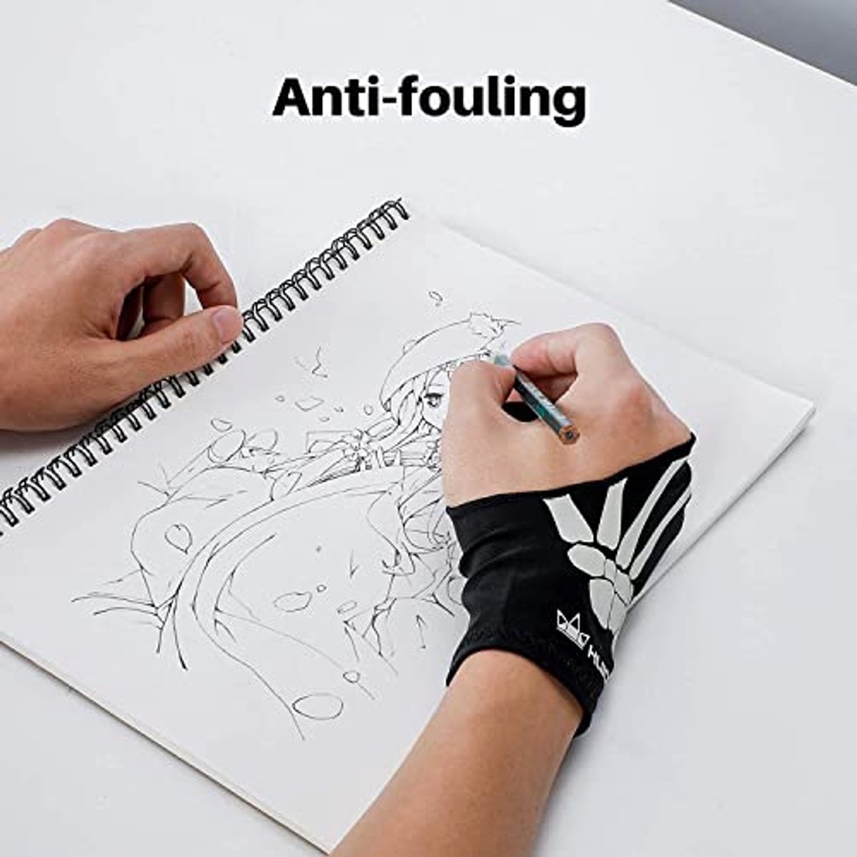 Skelethandschoen voor Grafische Tekentablet - Ideale Handschoen voor Tekentableten en Lichtbakken