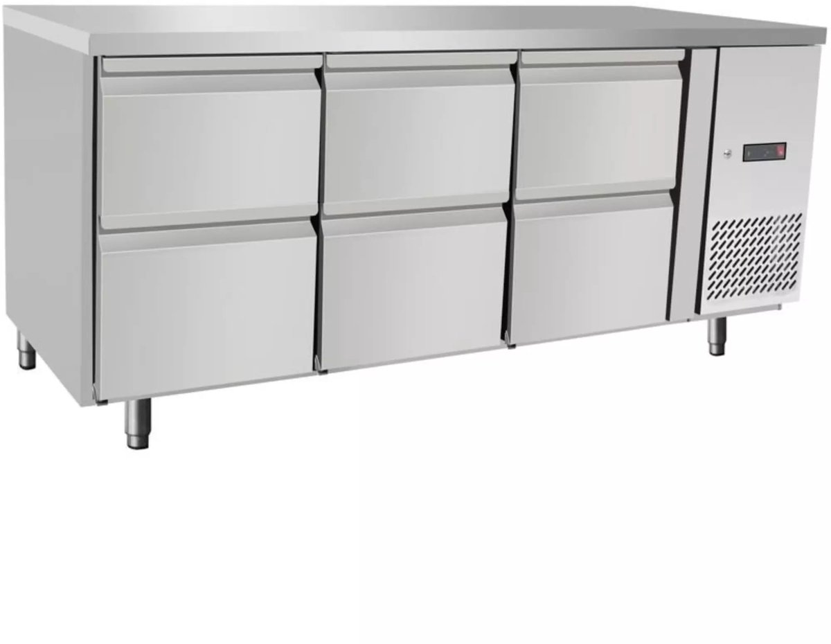 Arktic Hendi Arktic Koeltoonbank - 6 Laden - 420L - 230V/400W - Geforceerd - 1795x700x879mm Wit