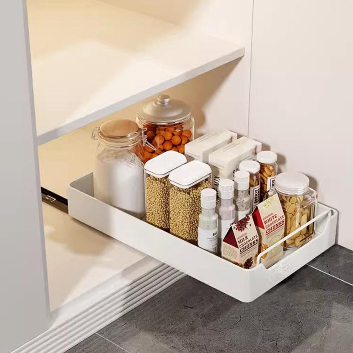 Azomor® Uitschuifbare lade-organizer voor keukenkast of badkamer zonder boren