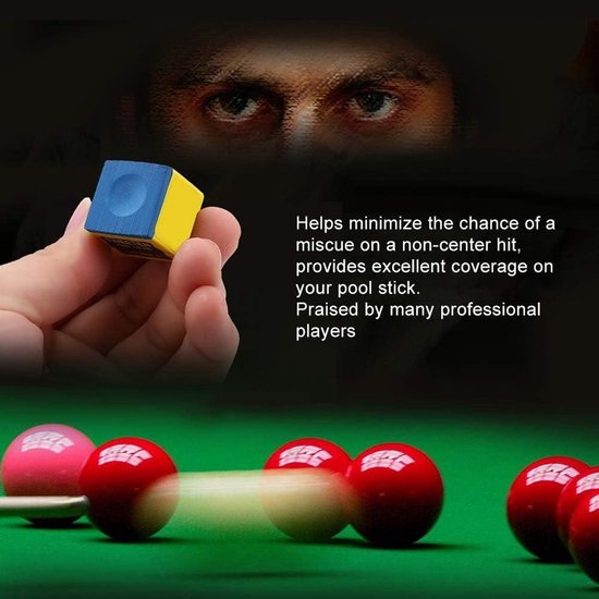 Allecto plus - Zwembad-keu van calciumcarbonaat met antislip grip, biljart- en snookerkeu accessoires in blauwe kleur. — afbeelding 2