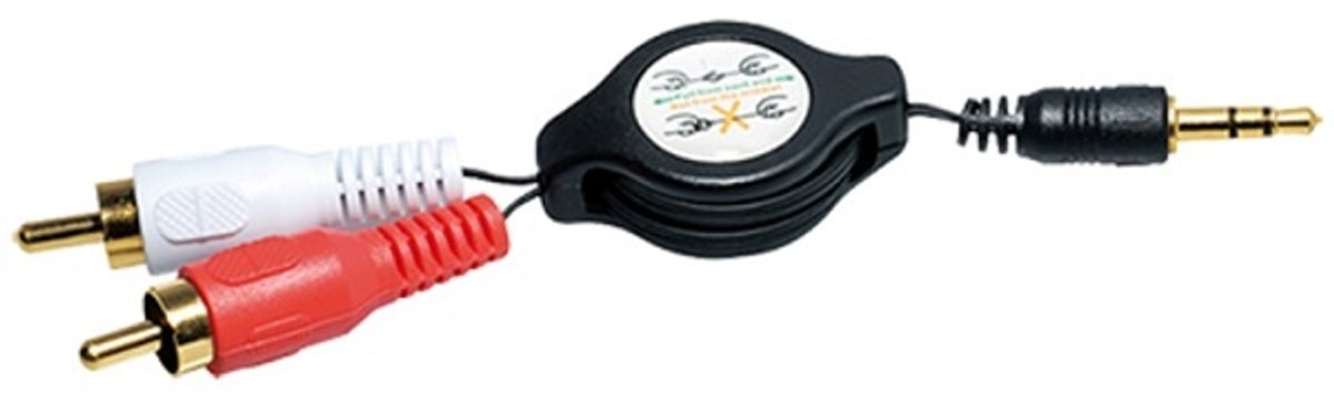 3,5mm Jack - Tulp stereo audio kabel - uittrekbaar - 0,80 meter