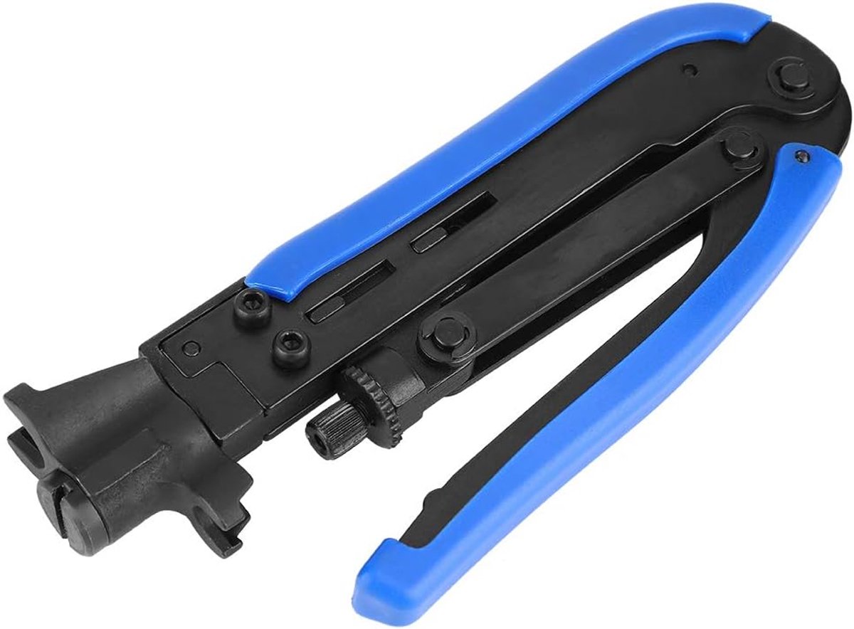 Universele U-coaxiale krimptang- RG59/RG6 krimptang- netwerkkabel coaxiale compressietang- voor metrische en inch geëxtrudeerde F-koppen RG59- RG6- RG11- 75-5- 75-7