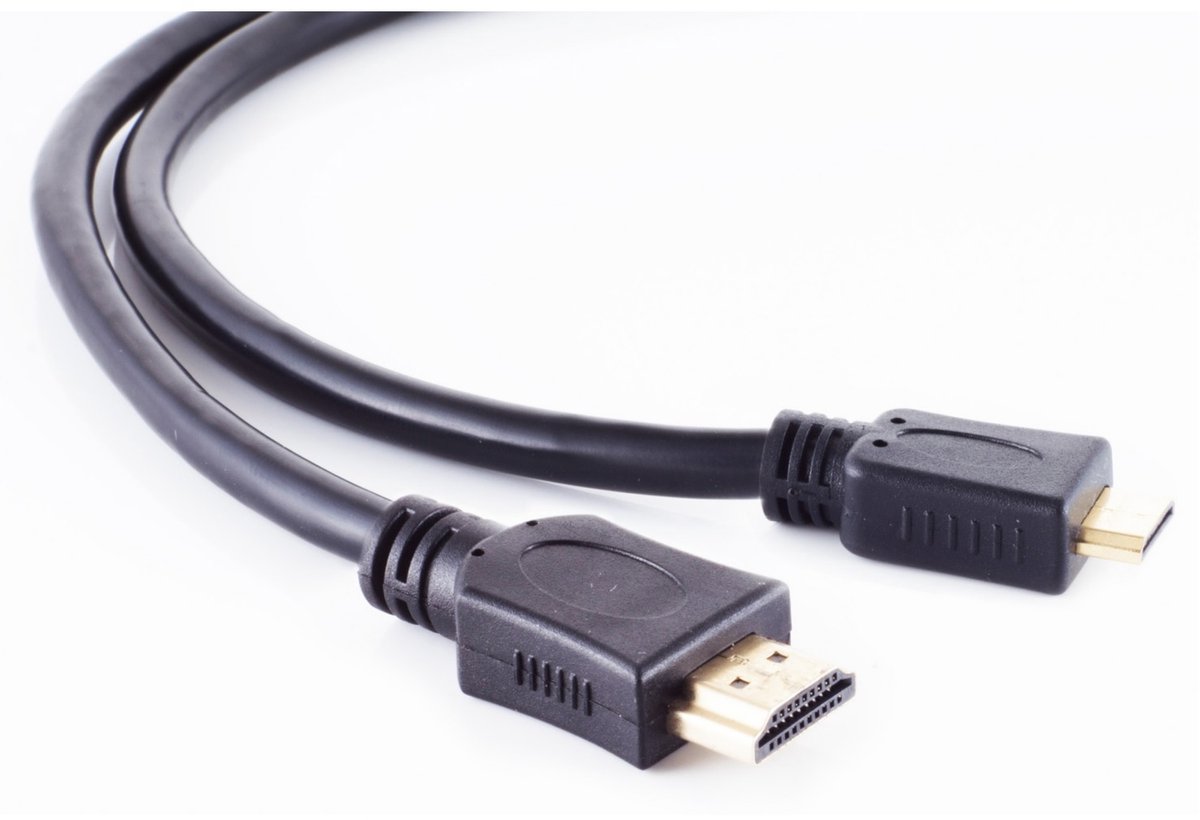 Mini HDMI - HDMI kabel - versie 1.3 (Full HD 1080p) - verguld / zwart - 10 meter