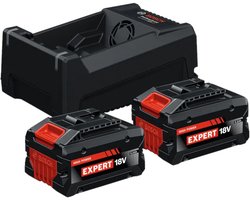 Bosch EXPERT EXBA18V-55 + GAL 12V/18V-80 Accu Starterset 2×5,5Ah - 1600A0373P