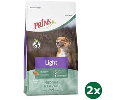 2x12 kg Prins procare light low calorie hondenvoer