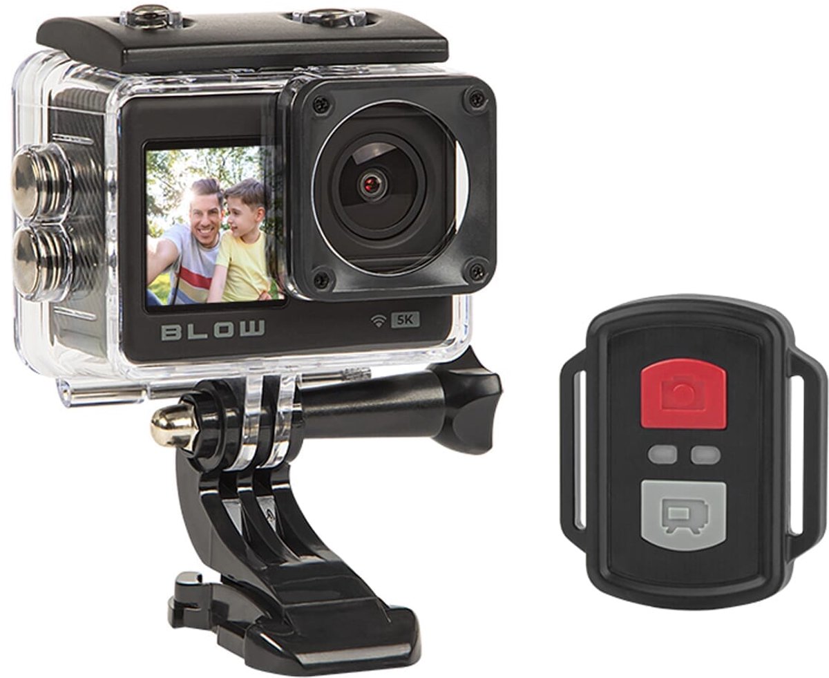 BLOW Action Camera - 5K Ultra HD - Waterdicht - Sportcamera met LCD Scherm & Accessoires