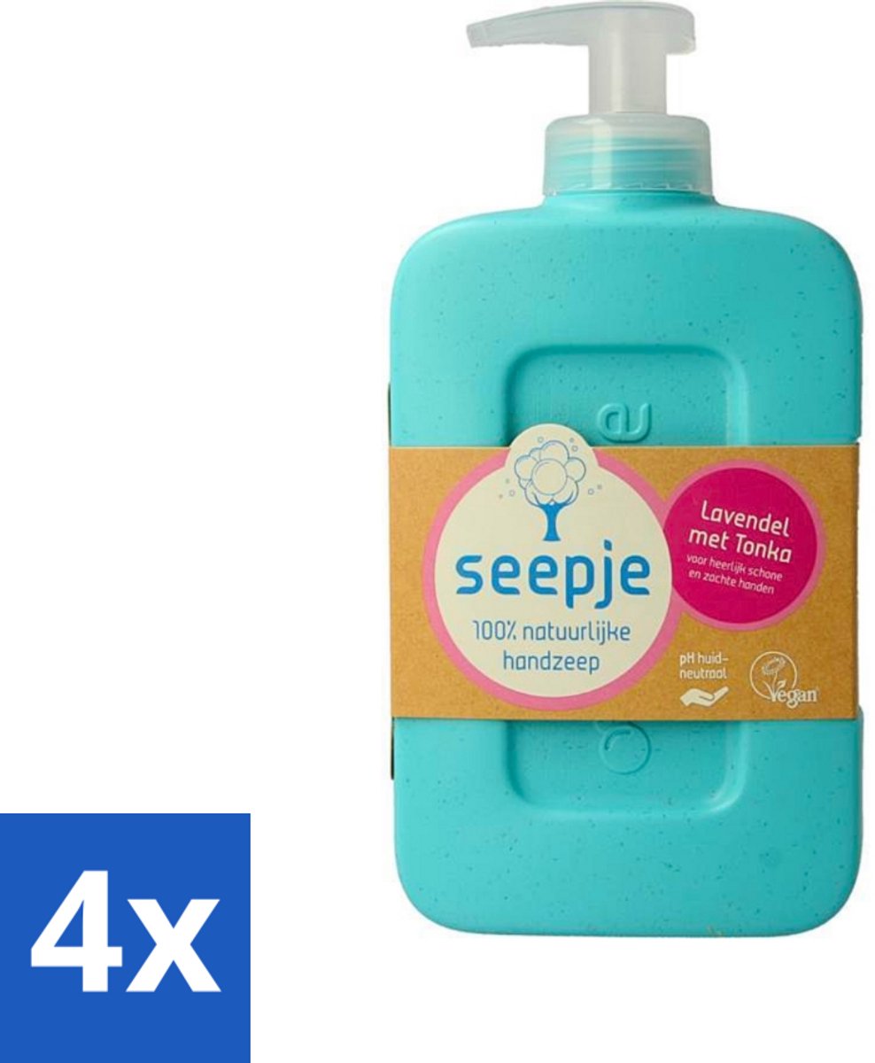 4 x Seepje - Handzeep - Zachte Geur - Lavendel met Tonka - 300 ml - Handzeep - Lavendel - Tonka - Natuurlijke Handzeep - Vegan Handzeep