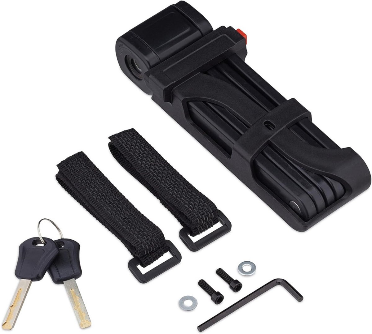 Lexium Vouwslot - Slot voor Electrische Fietsen en Fatbike - Fietsslot - Voor elk type Fiets - Met Houder