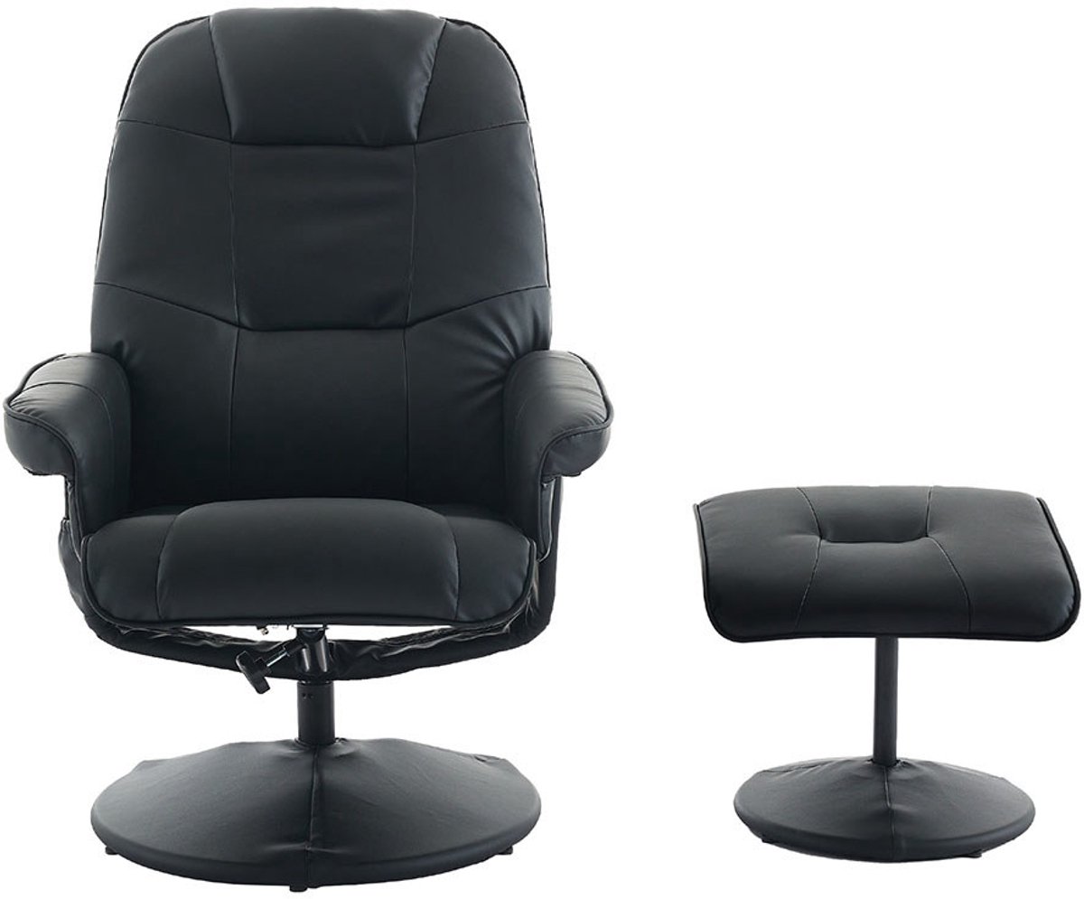 BLACK COLORS Massagefauteuil met Verwarming en Voetensteun - afbeelding 2