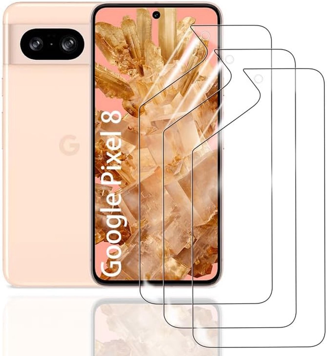 Hydrogel Schermbeschermer voor Google Pixel 8 - 3 Stuks TPU, krasbestendig en flexibel
