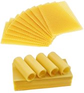 30 bijenwas kaarsen, bijenwas schaaltjes voor kaarsen, bijenwas kaarsen, was schaaltjes voor kaarsen, maak je eigen kaarsen, voor het maken van kaarsen, knutselen, kerstkaarsen