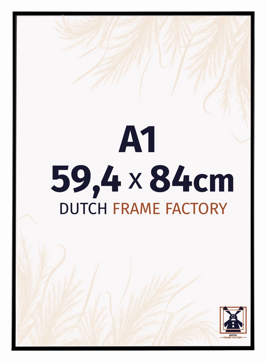 Dutch Frame Factory Fotolijst A1 59,4x84 cm - Kunststof - Zwart Mat - Easy