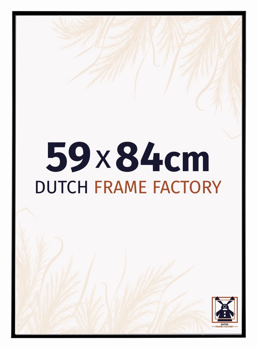 Dutch Frame Factory Fotolijst 59x84 cm - Kunststof - Zwart Mat - Easy
