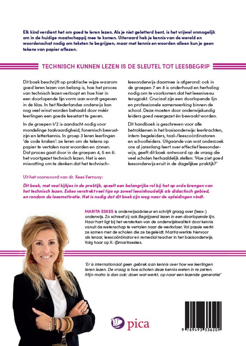 Technisch lezen in een doorlopende lijn - back cover