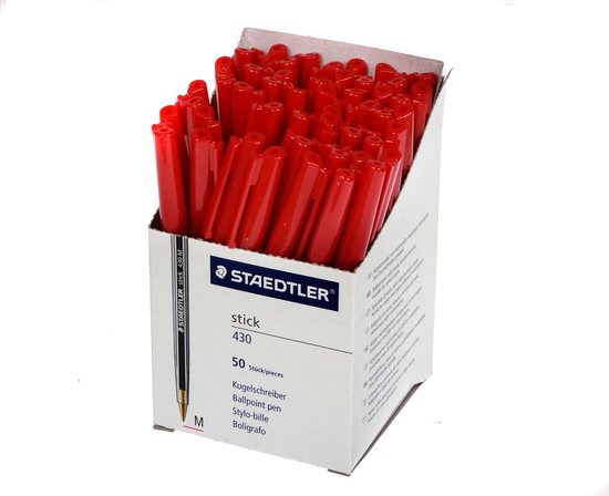 Balpen Medium Rood - Doos van 50