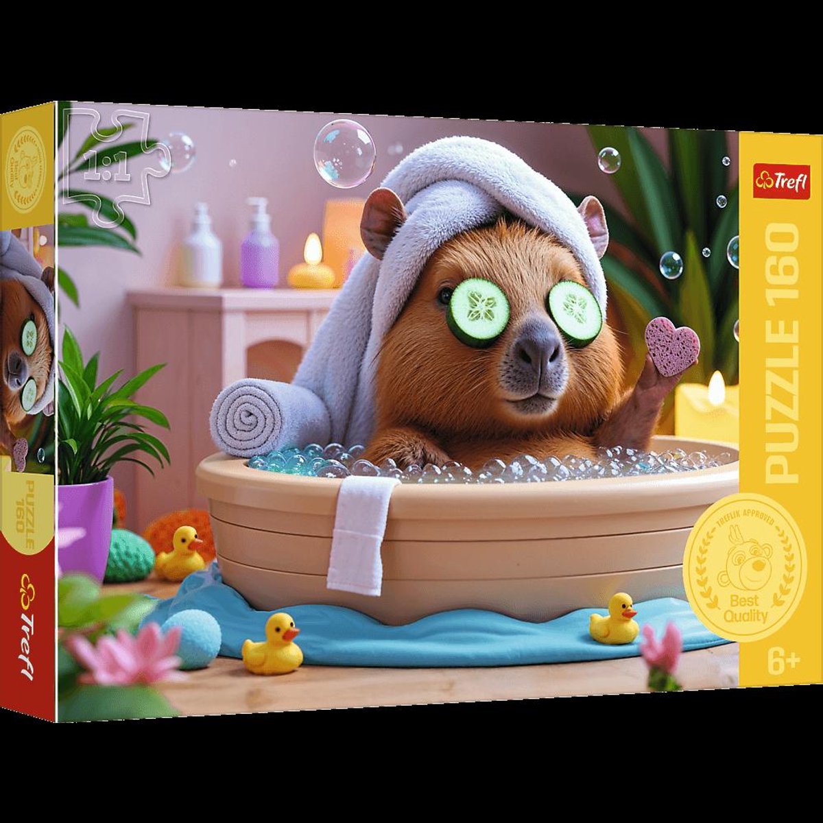 Puzzel Capibara in SPA 160 stukjes - Puzzle Kapibara w SPA 160
