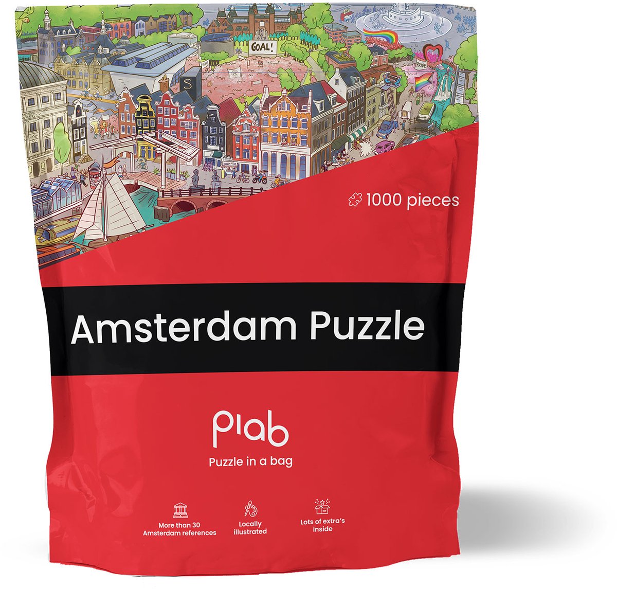 Puzzle in a Bag - Amsterdam Puzzel 1000 Stukjes – Puzzel voor Volwassenen - Ideaal cadeau voor puzzelaars