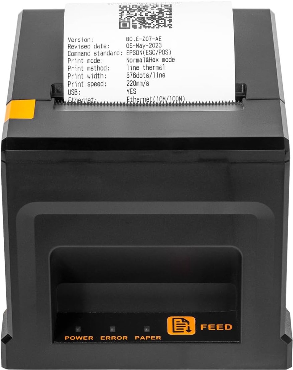 Draadloze 80 mm Thermische POS Bonprinter met Automatische Snijder en Diverse Aansluitmogelijkheden