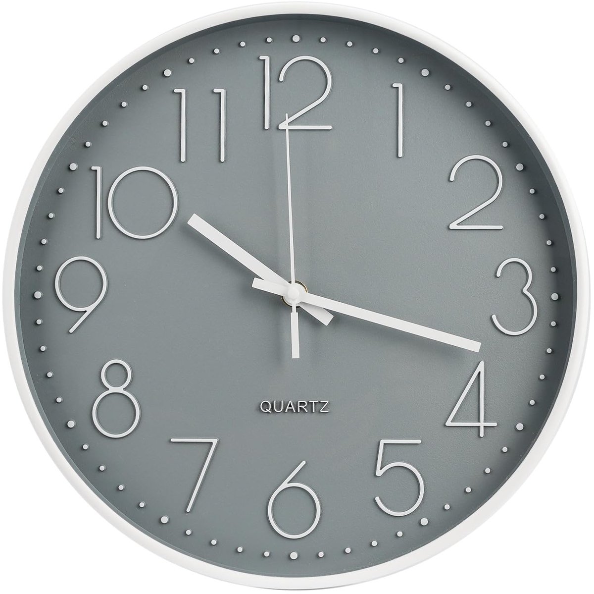Ynkkvre - Stijlvolle Ronde Wandklok - Volledig Stil Quartz Uurwerk - Eenvoudig Op Te Hangen - 3D Design