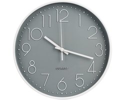 Ynkkvre - Stijlvolle Ronde Wandklok - Volledig Stil Quartz Uurwerk - Eenvoudig Op Te Hangen - 3D Design