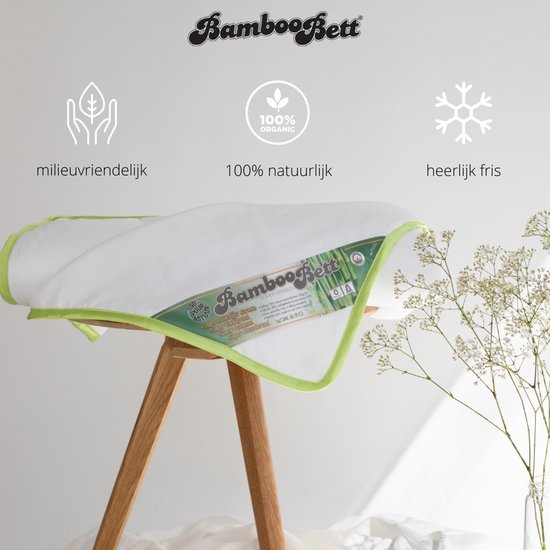 Bamboo Bett - 100% Bamboe zomerdekbed - Heerlijk Koel & Fris bamboe dekbed - Licht, soepel, absorberend, ventilerend zomer dekbed - 260x220 cm Lits-Jumeaux