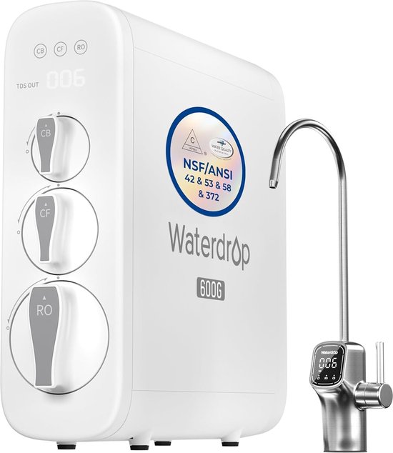 Trinkwasser Filtersystem Frizzlife BFRO100 Umkehrosmose-System – 3-stufig, 100 GPD, Mit Manometer | Für Aquarium, Trinkwasser, Mobilen Einsatz 3-stufiger RO Filter