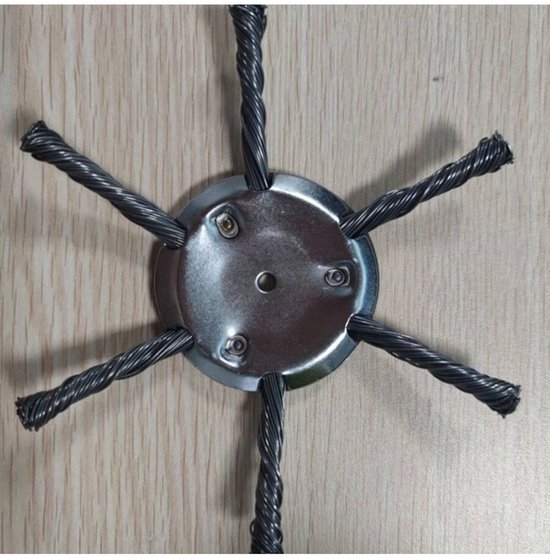 Grastrimmerkop van stalen draad - bosmaaier/snijders - onkruidmes voor tuin - grastrimmerkop - grasmaaier - elektrisch gereedschap (6 koppen) van Merkloos	 — afbeelding 2
