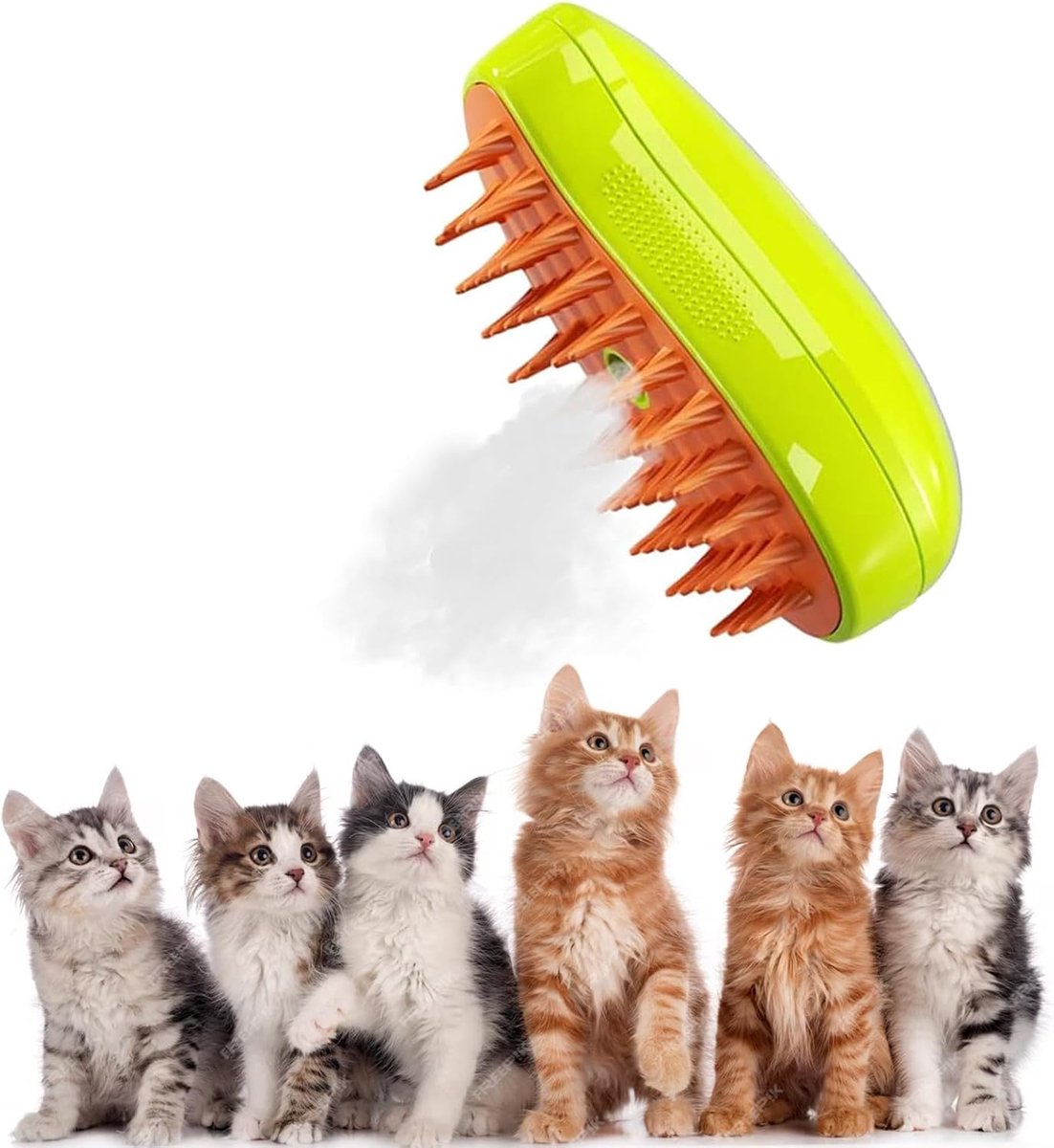 Kattenborstel 3-in-1 met Stoom voor Dierenharen en Massage