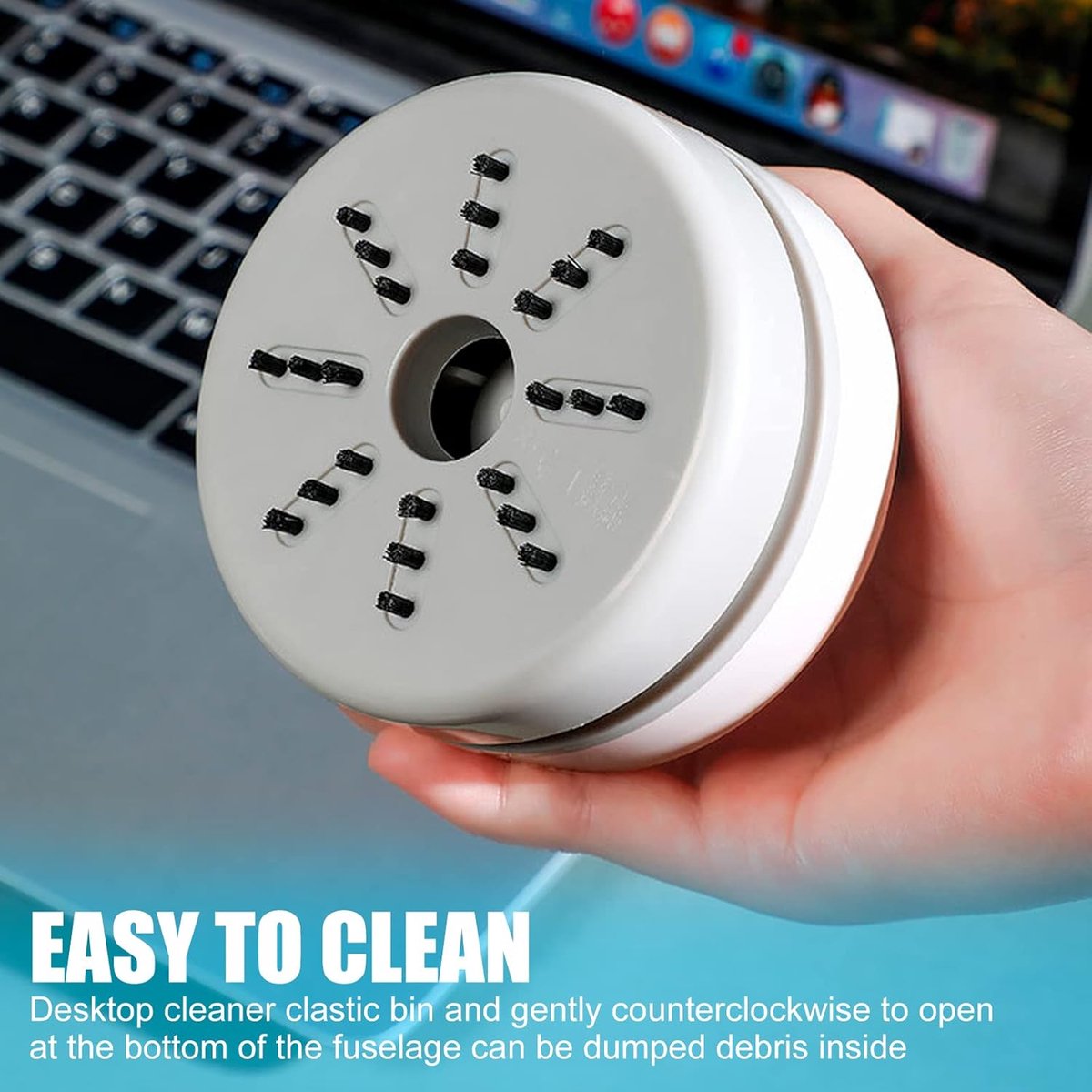 Mini-tafelstofzuiger Draadloos Oplaadbaar USB Zwart - afbeelding 2