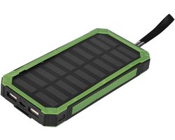 Allecto plus - Dubbele USB Oplader Powerbank met Solar 20000mAh - Grote capaciteit - Energiebesparing - Reizen - School - Thuis - Buiten - Groente - Langdurige werktijd