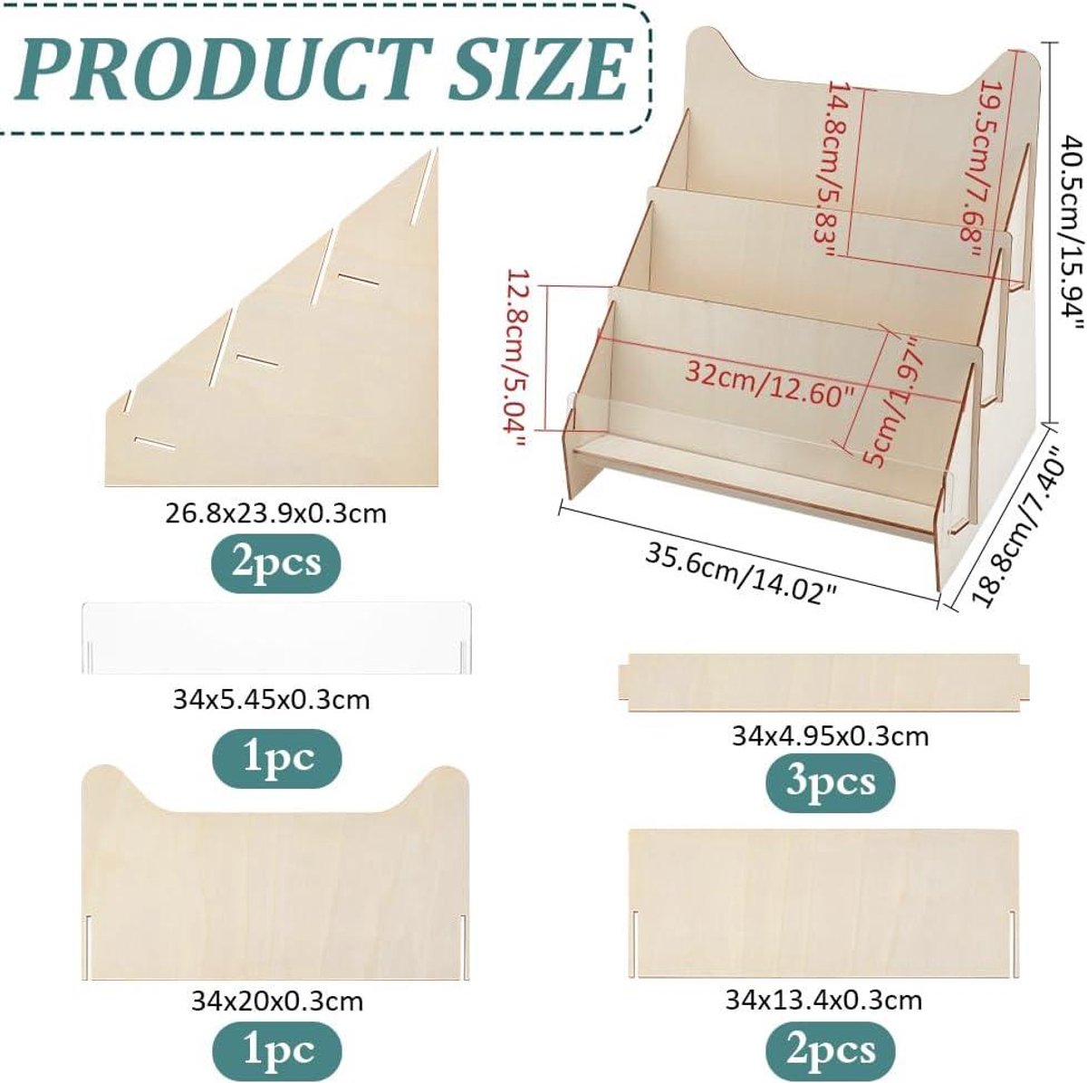 Display Standaard 3-tier Kaarten Display Standaard 37x25x37,1 Cm SUPERFINDINGS 3-Tier ...