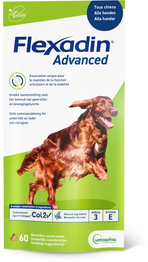 Flexadin Gewricht supplement Flexadin Advanced Hond - 60 stuks