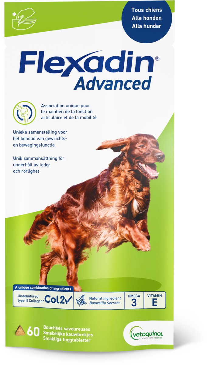 Gewricht supplement Flexadin Advanced Hond - 60 stuks