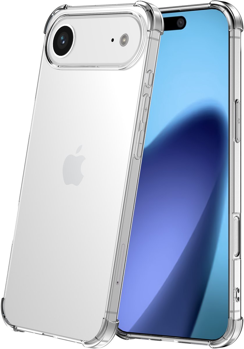 Geschikt voor iPhone 17 Air Telefoonhoesje Transparant met Stootrand - Clear Case Shockproof TPU Siliconen Back Cover Case Doorzichtig - Smartphonica geschikt voor iPhone 17 Air