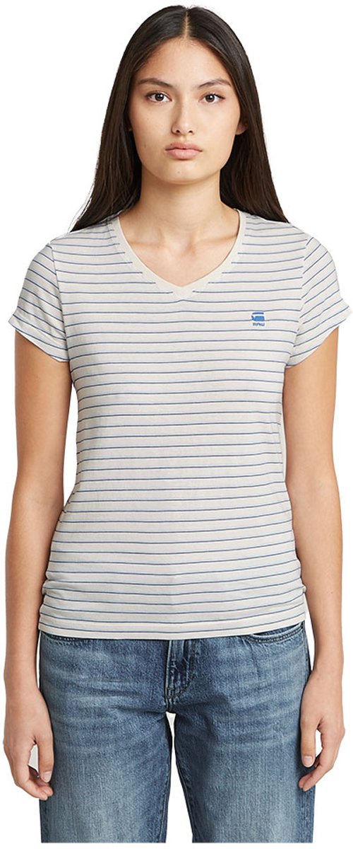 G-Star eyben slim v t 2.0 wmn Dames Tops Plein Air Highlight Stripe