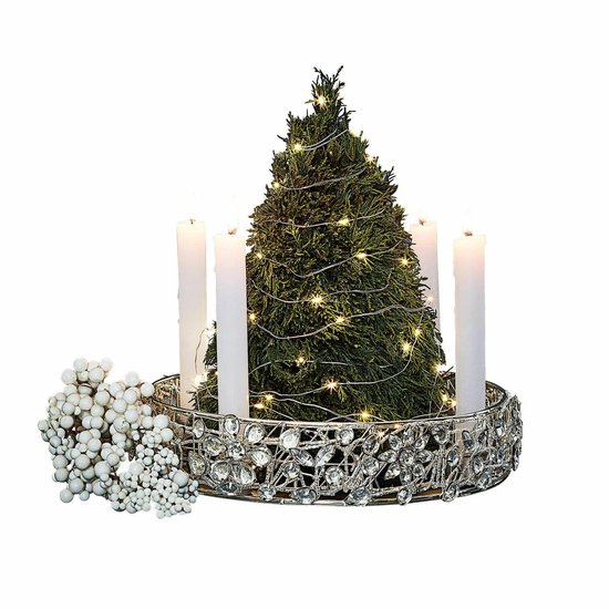 LOBERON Kaarsenhouder Hope zilverkleurig