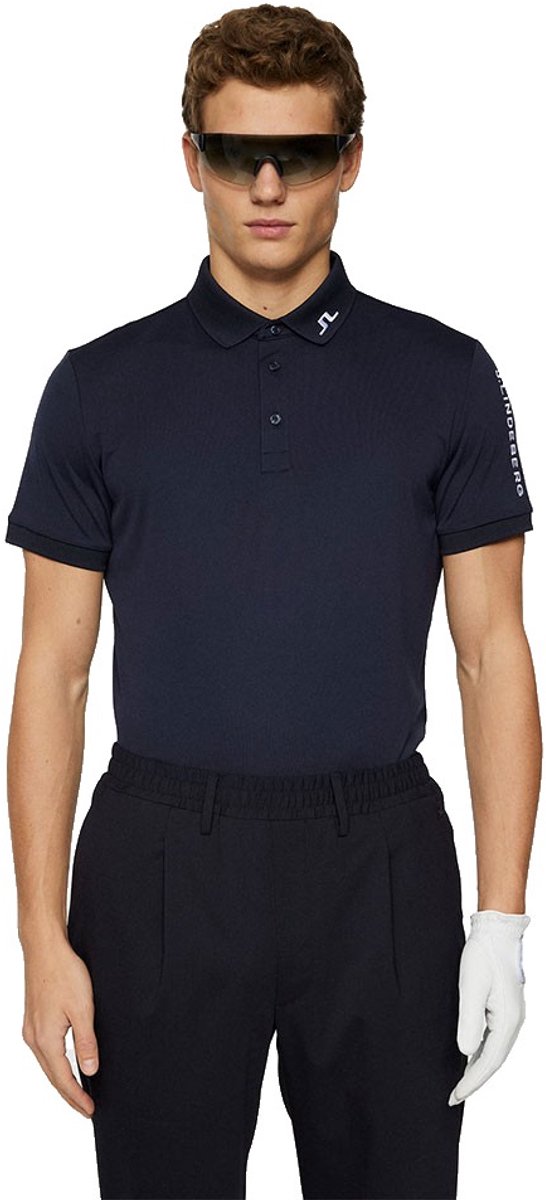 J.lindeberg Tour Tech Mid Layer Sweatshirt Met Halve Rits Blauw S Man