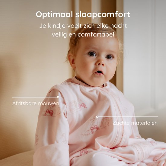 Puckababy Slaapzak 4 Seizoenen Baby - Zomerslaapzak en Winterslaapzak (6m-2,5j) - TOG 0.25 tot TOG 2.5 - Swans van Puckababy — afbeelding 3