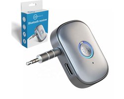 Bluetooth Receiver - Bluetooth 5.4 - Universeel via 3.5MM AUX - Bluetooth Ontvanger - Handsfree Bellen & Muziek - Audio Receiver - Voor Auto - Zilver
