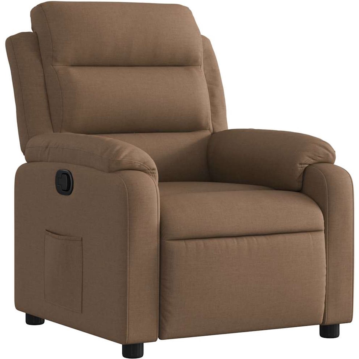 vidaXL Fauteuil - verstelbaar - stof - bruin