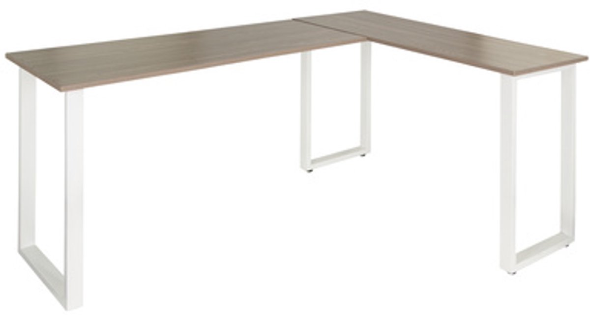 hjh office Bureau WORKSPACE BASIC I 165 x 120 cm Grijs/Wit hjh OFFICE