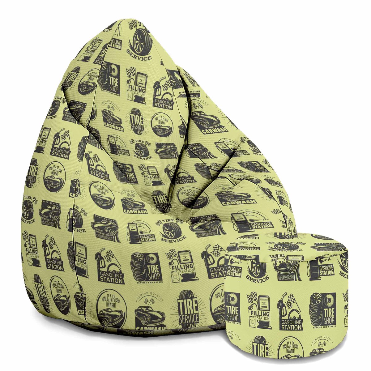 DreamRoots Velvet Zitzak voor Volwassenen – Luxe Beanbag met Voetsteun en Afneembare Hoes – Inclusief Vulling – 80x80x120 cm - Petrol Color