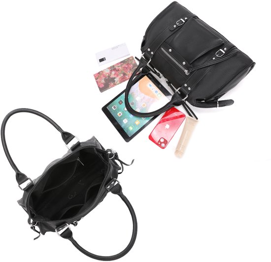 Gallantry® - Sac femme - Sac d'école - Sac de travail - Sac bandoulière - Sac à main - Cabas - Sac week-end - Zwart