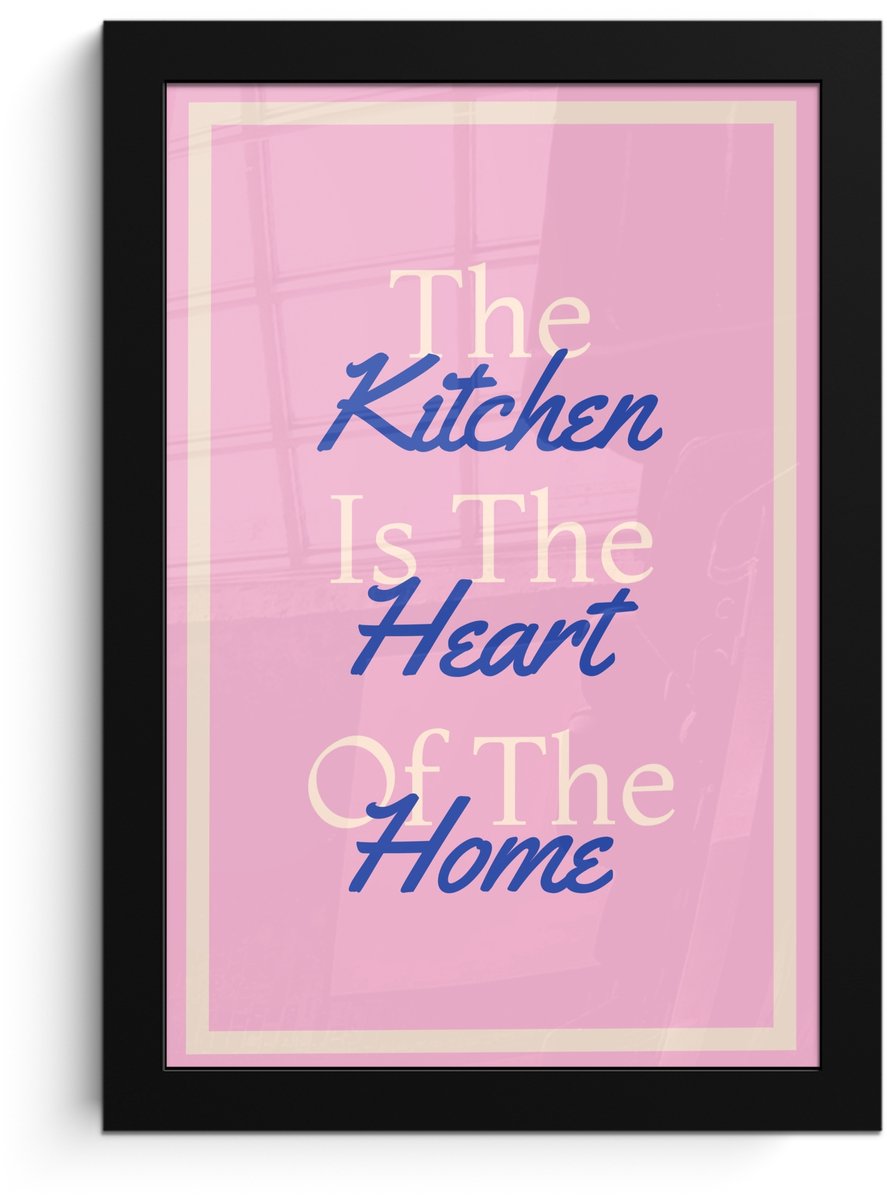 FrameYourWall Poster in lijst - Fotolijst 20x30 cm - Posters - Tekst - Blauw - Keuken - Kader - Posterlijst zwart - Decoratie - Wanddecoratie woonkamer - Muurdecoratie slaapkamer Keuken - Quote